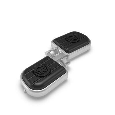 KIT DE ESTRIBERAS DELUXE PLATA BULLET/CLASSIC/METEOR 350