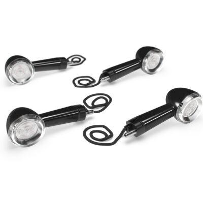 KIT DE INTERMITENTES DE LEDS BLANCOS CON CUERPO NEGRO HNTR/METEOR 350